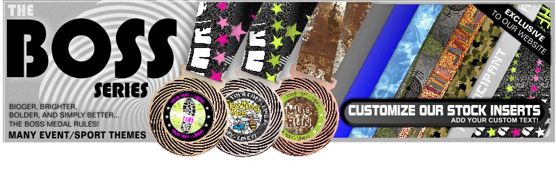 Custom text BOSS series award medals